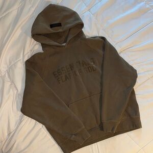 Fear of God Essentials Olive Hoodie